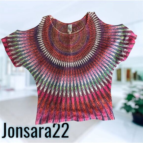 Unbranded Tops - Colorful Boho mesh top